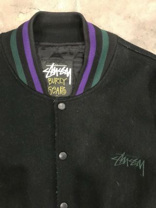 VINTAGE STUSSY LETTERMAN JACKET L 3