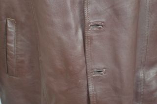 Harley Davidson Vintage 1980’s 3XL Brown Leather Button Front Dress Jacket 3