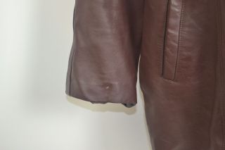 Harley Davidson Vintage 1980’s 3XL Brown Leather Button Front Dress Jacket 5