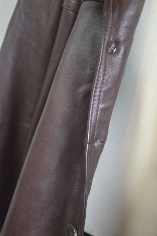 Harley Davidson Vintage 1980’s 3XL Brown Leather Button Front Dress Jacket 7