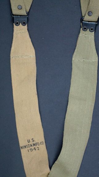 WW2 US FIELD SUSPENDERS,  BELT,  M1936 - UNISSUED 1942 5