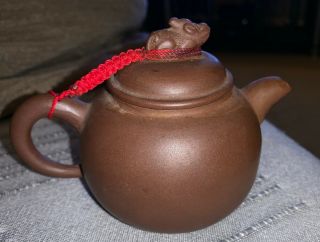 Antique Chinese Chocolate Brown - Yxing Sizha Pottery - Small Tea Pot,  C1950s.