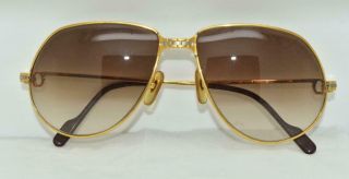 Vintage Cartier Panthere Eyeglasses Sunglasses Lunettes Gold Plated Frame