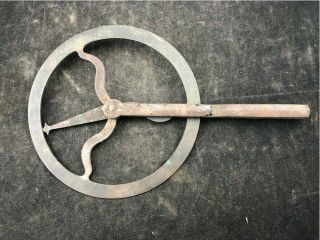 Antique Wheelwright / Blacksmith / Cooper " Traveler " Measuring Tool Early 1800s