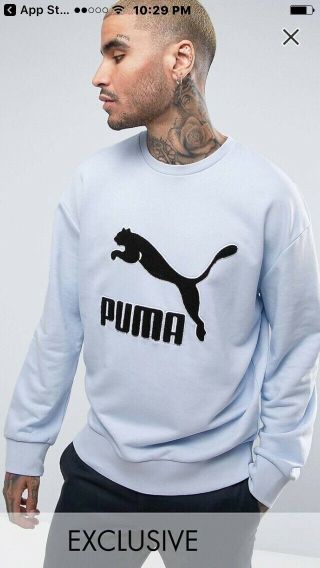Puma Sweater Crew Sweater Sweatsuit Vintage Toweling Logo Rare Size M