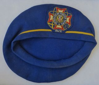 Vintage Veterans Of Foreign Wars Ladies Auxiliary Beret Minnesota Vfw Post 447