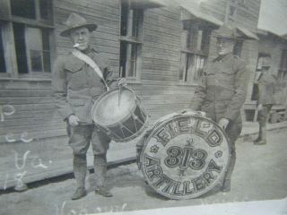 313 Field Artillery Band Drummers - Camp Lee,  Va.  1918 (80th Div) Photo
