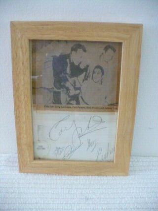 Vintage Carl Perkins Autograph And Guitar Pick Signed 1978