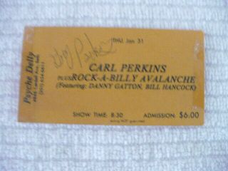 VINTAGE CARL PERKINS AUTOGRAPH and GUITAR PICK SIGNED 1978 6