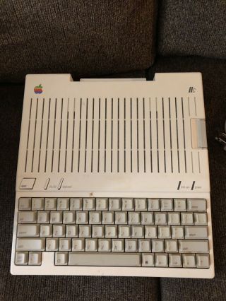 Vintage Apple Iic Computer With Monitor