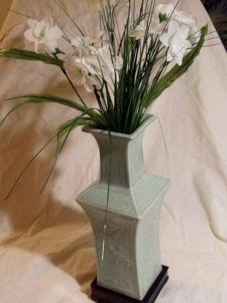 Chinese Longquan Like Green Glaze Vase Stand