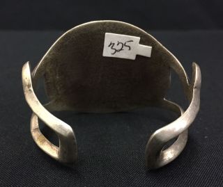 Vintage Sterling Silver Sandcast Bracelet Dead Pawn 7