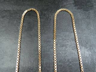 VINTAGE 9ct GOLD BOX LINK NECKLACE CHAIN 20 inch 1979 5
