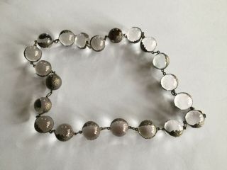 Vintage Pool Of Light Necklace Rock Crystal Sterling Silver