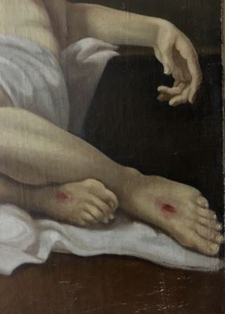 ANTIQUE 17th CENTURY OLD MASTER OIL PAINTING ITALIAN 1640 - 1660 - JESUS 10