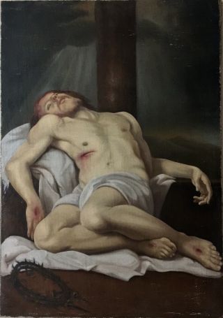 Antique 17th Century Old Master Oil Painting Italian 1640 - 1660 - Jesus