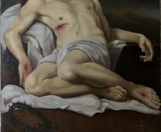 ANTIQUE 17th CENTURY OLD MASTER OIL PAINTING ITALIAN 1640 - 1660 - JESUS 4