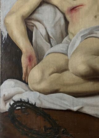 ANTIQUE 17th CENTURY OLD MASTER OIL PAINTING ITALIAN 1640 - 1660 - JESUS 7
