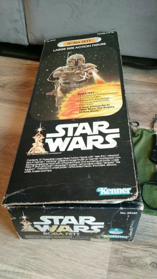 Vintage Star Wars BOBA FETT 12 inch w/ box insert Kenner 1979 10