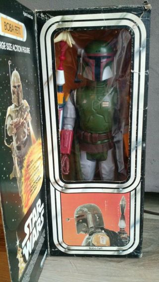 Vintage Star Wars BOBA FETT 12 inch w/ box insert Kenner 1979 2