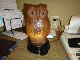 Vintage Tiffin Owl Lamp