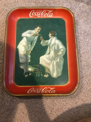 1926 Coca Cola Golf Tray Vintage Authentic Return Accepted