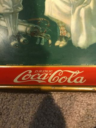 1926 Coca Cola Golf Tray Vintage Authentic Return Accepted 6