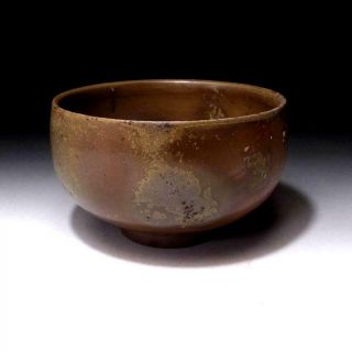 DB9: Japanese Pottery Tea Bowl,  Bizen ware by Famous Potter,  Shusen Shibaoka 2