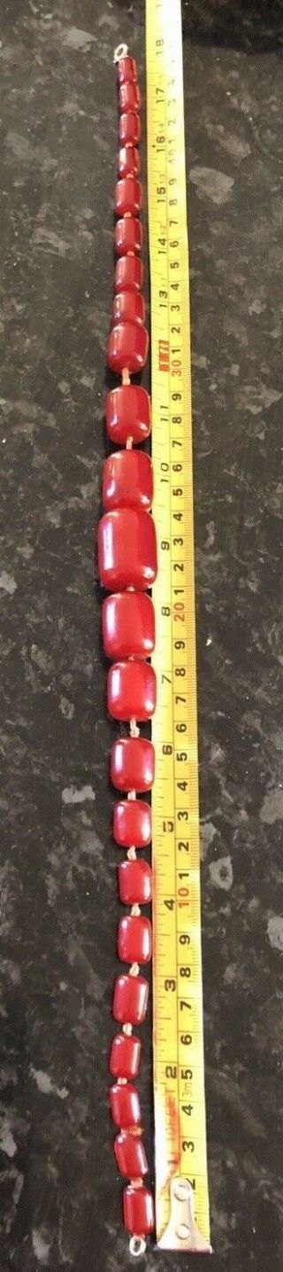 VINTAGE Cherry Amber Bead Necklace 60 Grams 3