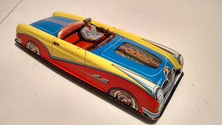 Vintage 1950´s Philip Niedermeier Tin Friction Sports Car 13 " P - N Rare