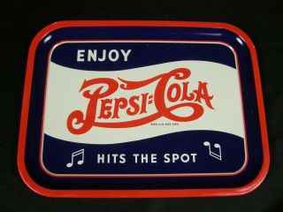 6 VINTAGE PEPSI COLA HITS THE SPOT 2 DOT Music Note DRINK TRAY 13 