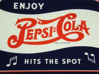 6 VINTAGE PEPSI COLA HITS THE SPOT 2 DOT Music Note DRINK TRAY 13 