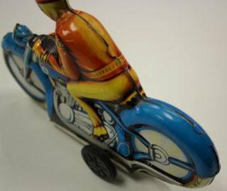 Rare Vintage West Germany Motorcycle Tin Toy Motorbike 4