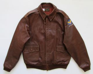 Vtg Rough Wear Clothing Eastman Leather Type A - 2 Army Air Forces Bomberjacket 50