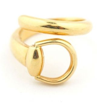 Gucci 18k Yellow Gold Horsebit Ring (22161)