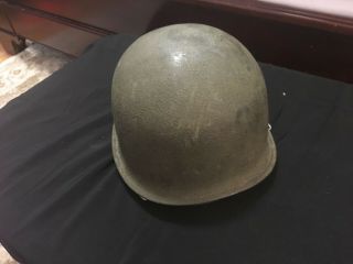 US WWII M1 Helmet w/ Front Seam & Swivel Bales and Liner Schlueter,  Westinghouse 3