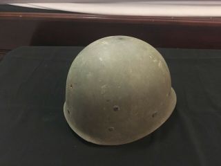 US WWII M1 Helmet w/ Front Seam & Swivel Bales and Liner Schlueter,  Westinghouse 7