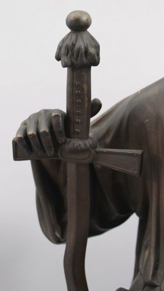 Large Antique 19thC Grand Tour Bronze Sculpture,  Saint Paul,  Sword & Bible,  NR 6