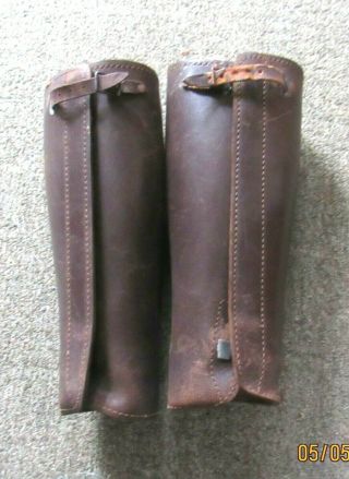 Antique U.  S.  Military Leather Puttees Gaiters