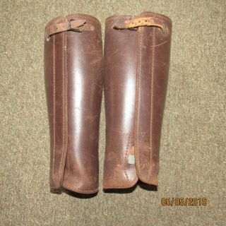 Antique U.  S.  Military leather puttees gaiters 5