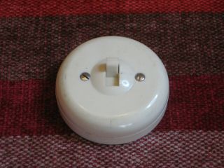 Vintage Retro Light Switch - White Rolls 250v 5amp Single Toggle,  2 - Gang,  2 - Way