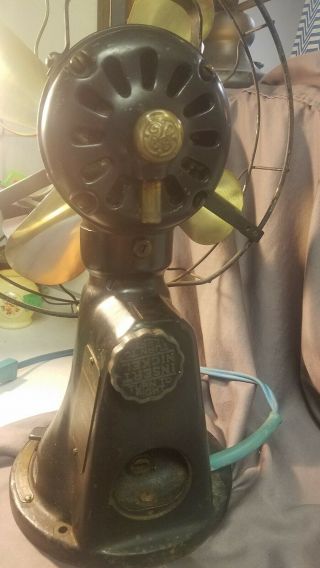 Antique GE Coin Operated Fan.  Rare Brass. 5