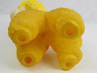 Large Sun Rubber Yellow Poodle 1960 ' s Squeaky Toy Turning Head Still 5
