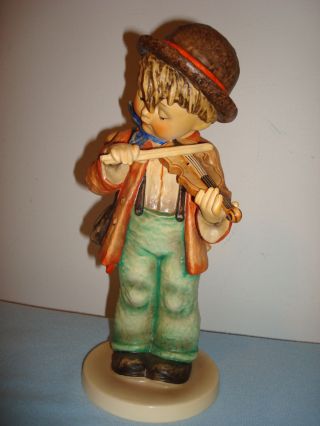 Vtg Huge Goebel Hummel Little Fiddler Porcelain Figurine Boy Play Violin 11 "