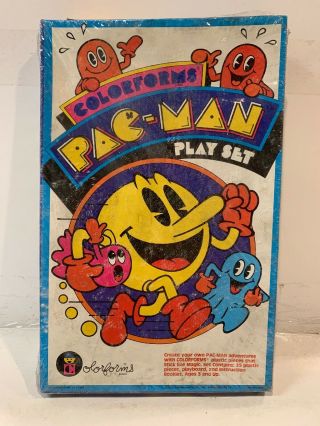 Vintage 1980 Pac - Man Colorforms Play Set Never Opened