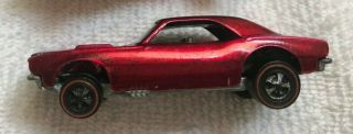 Vintage 1967 Hot Wheels Redlines Custom Camaro - Red