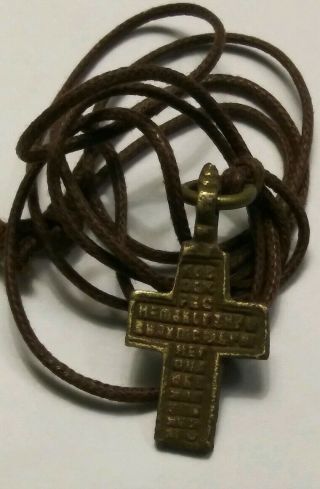 ANTIQUE RELIGIOUS AUTHENTIC VIKING ERA CROSS PENDANT ANCIENT ARTIFACT NECKLACE 2