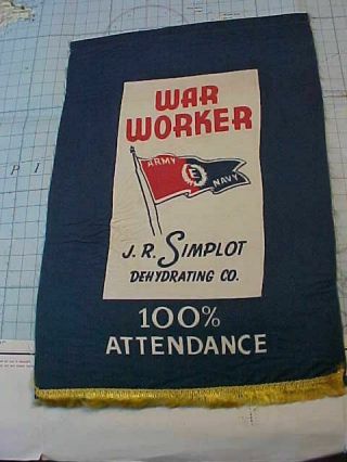 Wwii Us Home Front War Worker Window " E " Flag