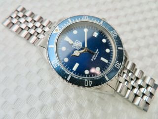 Mens Vintage TAG HEUER Professional 200M Quartz Wristwatch 980.  613B Blue 5