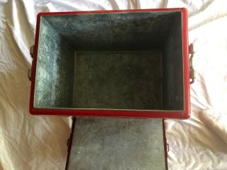 Vintage 1950 Cavalier Co.  Coca - Cola Ice Chest/Cooler Raised Letters/with Opener 4